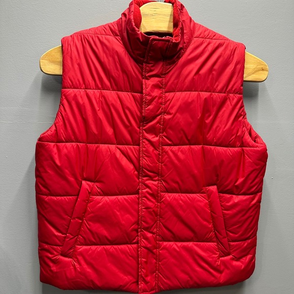 Express Design Studio Other - Express Design Studio Men's Red Quilted Puffer Vest XL Insulated Zip Casual